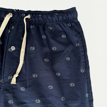 Cargar imagen en el visor de la galería, Pantalón de pijama azul oscuro de elefantes