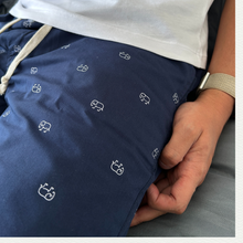 Cargar imagen en el visor de la galería, Pantalón de pijama azul oscuro de elefantes