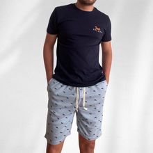 Cargar imagen en el visor de la galería, Pijama completa de pantalón corto DreamDog azul claro
