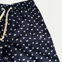Cargar imagen en el visor de la galería, Pantalón corto de pijama azul oscuro de osos polares
