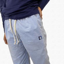 Cargar imagen en el visor de la galería, Pantalón de pijama azul claro rombos
