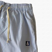 Cargar imagen en el visor de la galería, Pantalón corto de pijama azul claro de rombos
