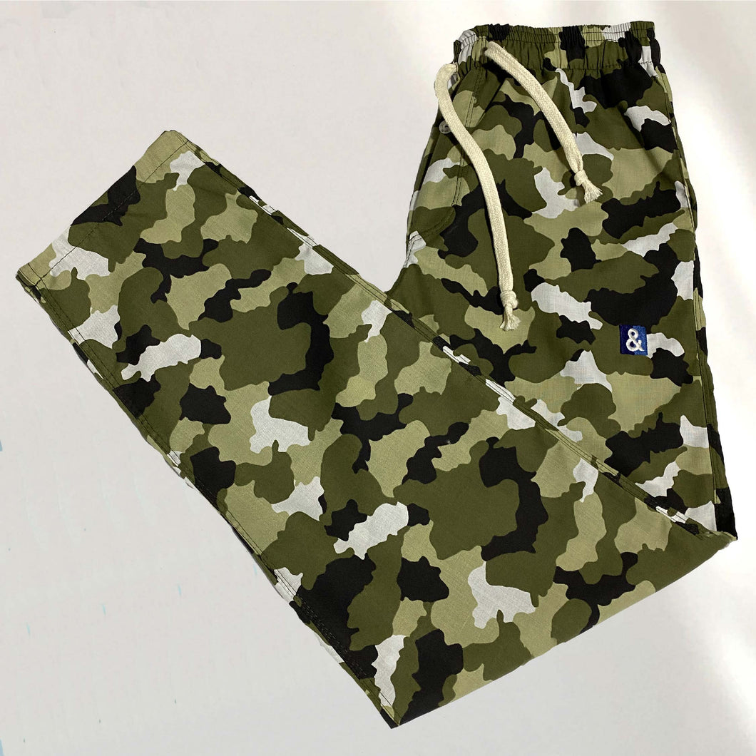 Pantalón de pijama verde militar