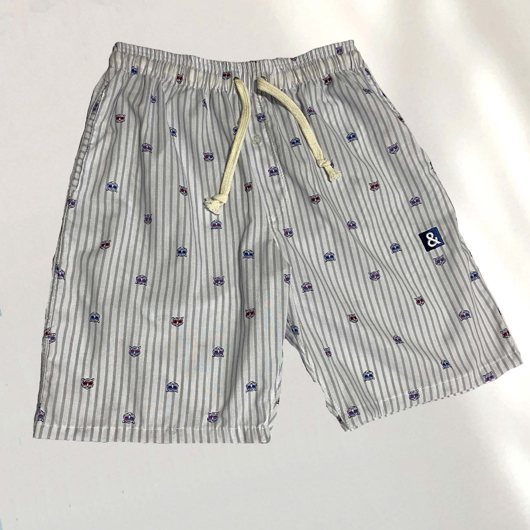 Pantalón corto tiger rayas grises